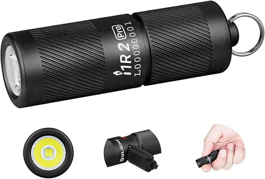 OLIGHT I1R 2 Pro Eos 180 Lumens EDC Rechargeable Keychain Flashlight, Powered by Built-in Rechargeable Battery with Type-C USB Cable, Slim Mini Handheld Light for Everyday Carry