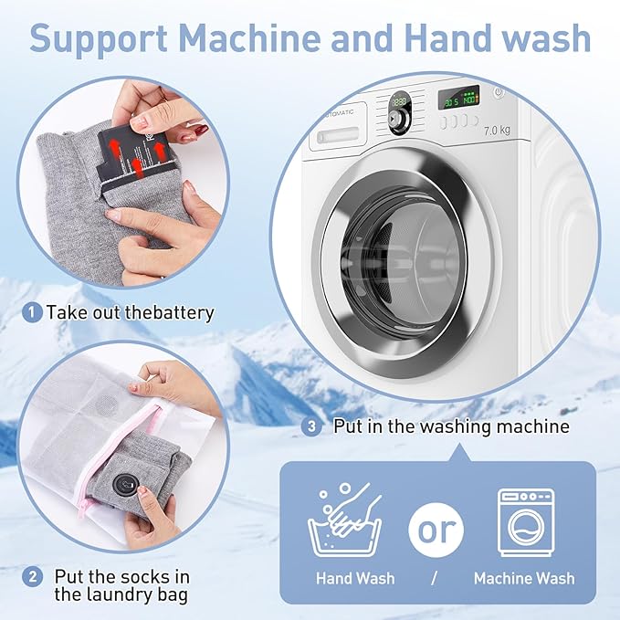 Heated Socks, 2023 Upgraded Rechargeable with 12Hrs Max Heating Time, Heated Socks for Men Women with Battery, Electric Heated Socks for Outdoors, Hunting, Golf, Camping, Warm Gifts