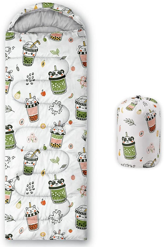 Kids Sleeping Bag for Boys and Girls,Monster Alien Print-Lightweight Warm Portable Outdoor Indoor-Waterproof Cold Weather Resistant Sleeping Bag for Camping Hiking