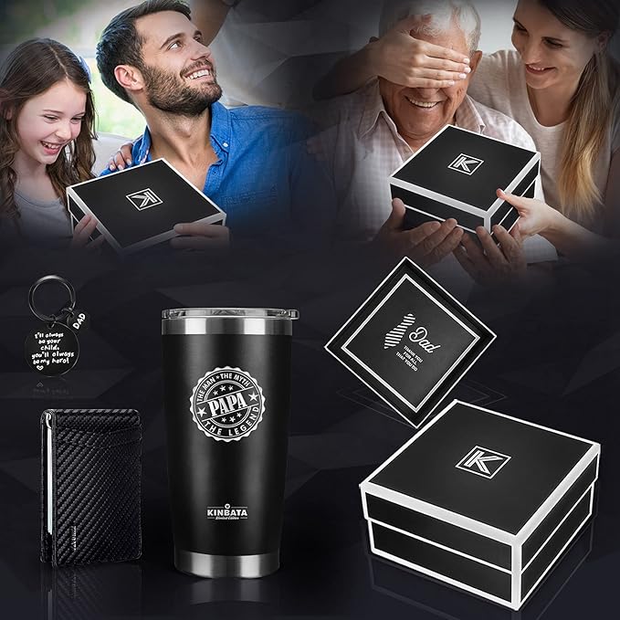 Birthday Gifts for Dad from Daughter,Wife,Son,Kids-Fathers Day Best Gifts for Men Personalized Gifts for Him PaPa Who Wants Nothing Basket for StepDad,Husband,Uncle,Grandpa Slim Wallet