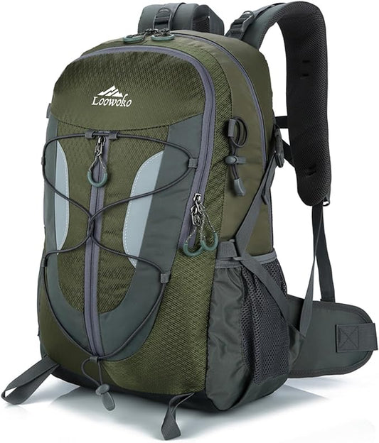 Loowoko Hiking Backpack, 40L Water Resistant Camping Backpack for Men & Women, Lightweight Travel Daypack Bag