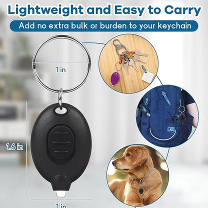 12 Pcs LED Keychain Flashlight Mini Keychain Light Ultra Bright Tiny Flashlight Small Portable Light Battery Powered with Key Ring for Outdoor Activities and Emergency Lightning, Black Shell