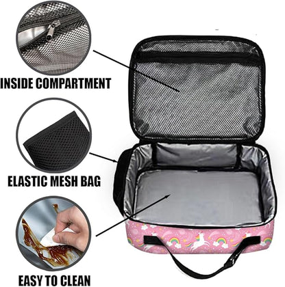 Unicorn Lunch Bag Reusable Insulated Lunch Box Keep Food Cooler Thermal Lunch Tote for Women Men