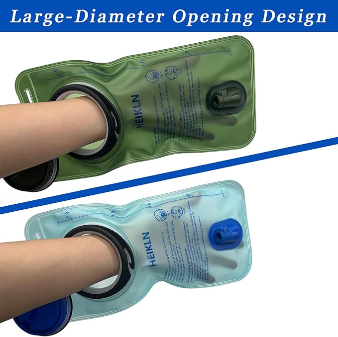 Hydration Bladder, 2L-3L Water Bladder for Hiking Backpack Water Storage Bag Reservoir, BPA Free Water Pouch Hydration Pack Replacement for Bicycling Cycling Hiking Camping Hunting Running