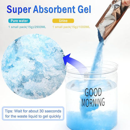 Coolrunner 30 Packets Portable Toilet Powder Poo Gel for Camping Eco Absorbent Gel, ECO-Friendly Toilet Gel Powder, Poo Urine Powder for Camping Outdoor Hiking Fast-Acting Gel