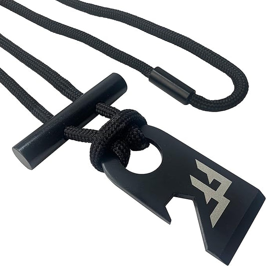 Forest Fundamentals™ Sidekick Fire Starter™ | Ferro Rod Fire Steel & Striker Necklace | All-Weather, EDC, Bushcraft, Camping | Bottle Opener & Tinder Scraper | 5,500º F Molten Sparks