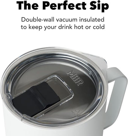 MiiR, Camp Cup, Vacuum Insulated, Stainless Steel with Slide Lid, BPA Free, White, 12 Fluid Ounces