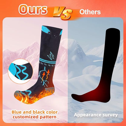 Heated Socks for Men Women 5000mAh APP Control Battery Heated Socks Rechargeable Washable Electric Socks Foot Warmer for Hiking Biking Camping Skiing Hunting Outdoor Work Warm Socks