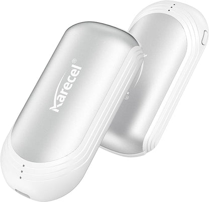 Karecel Hand Warmers Rechargeable 2 Pack, 5000mAh Hot Electric 2 in 1 Hand Warmer Portable Pocket Heater Reusable Handwarmers, Best Electronic Gifts for Men Women Kids, Hunting, Golf, Camping