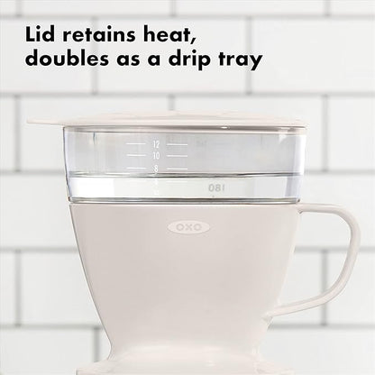 OXO Brew Single Serve Pour-Over Coffee Maker, 12 ounces, White