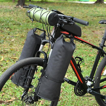 LIXADA 3L/7L Bike Fork Bag - Waterproof Dry Bag, Roll Top Design, Lightweight Bicycle Fork Bag, Portable Cycling Pack for Mountain & Road Bikes, Scooter