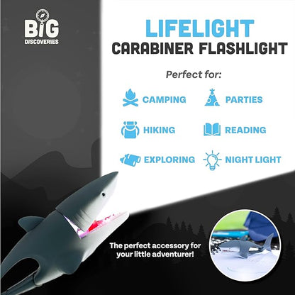 Sun Company Big Discoveries LifeLight Animal Carabiner Flashlight – Fun Mini Animal Keychain Flash Lights for Kids, Adults, Nurses