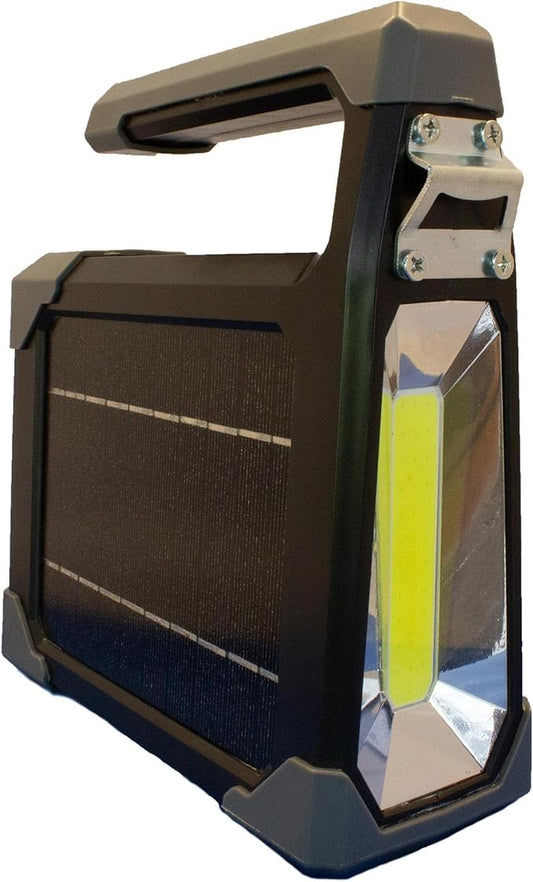 GAMA SONIC Solar-Powered Emergency Flashlight and Camping Lantern with USB Charging Port, 1000 Lumens