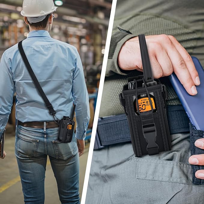 ANKHOH Radio Holster Pouch Compatible with GXT1000VP4 50 Channel GMRS Two-Way Radio, Long Range Walkie Talkie Case, Gmrs Radio Storage Holder with Adjustable Shoulder Strap (Bag Only)