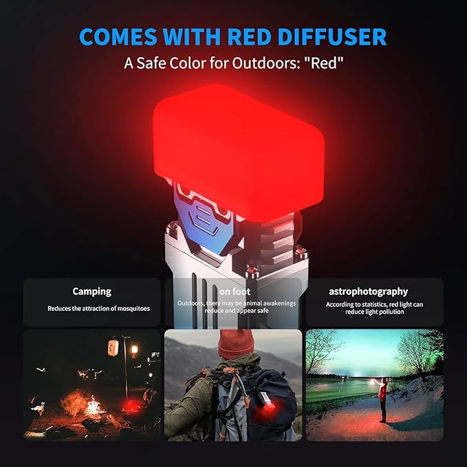 WUBEN X2 1,800 High Lumens Outdoor Pocket Flashlight 90+ High CRI, 175° Floodlighting Mini Rechargeable Flashlight for EDC, Camping, Night Walk, Emergency with 6 Light Modes, Type-C Charging Lanyard