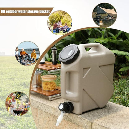 Water Storage Containers, Camping Water Container, Portable Water Tank with Faucet Camping Bucket with Tap Water Jug with Spigot BPA Free Emergency Water Storage for Outdoor Camping Hiking