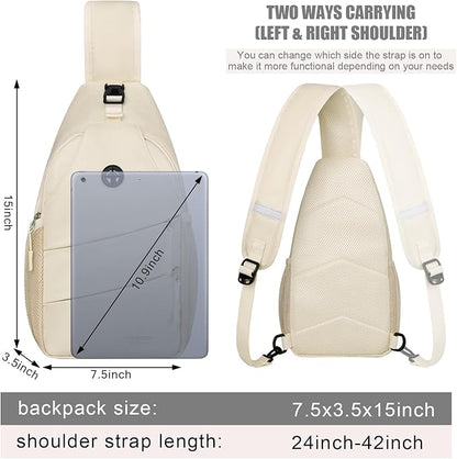 Crossbody Bags for Women Men Trendy Sling Bag Bakpack Casual Chest Bag with Convertible Shoulder Strap