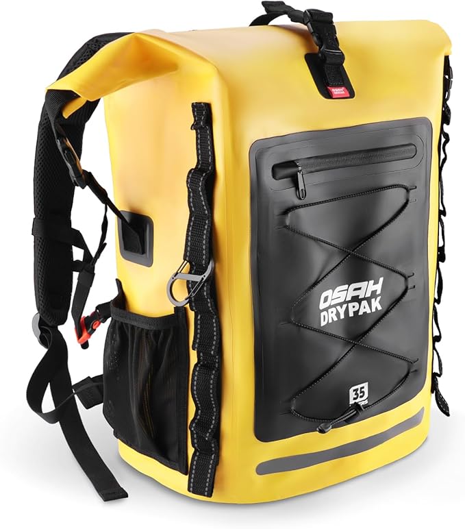 Waterproof Backpack Dry Bag 35L/55L – Heavy Duty Roll-Top Hiking Backpack Sack Keeps Gear Dry for Travel, Kayaking, Boating, Camping, Rafting and Fishing
