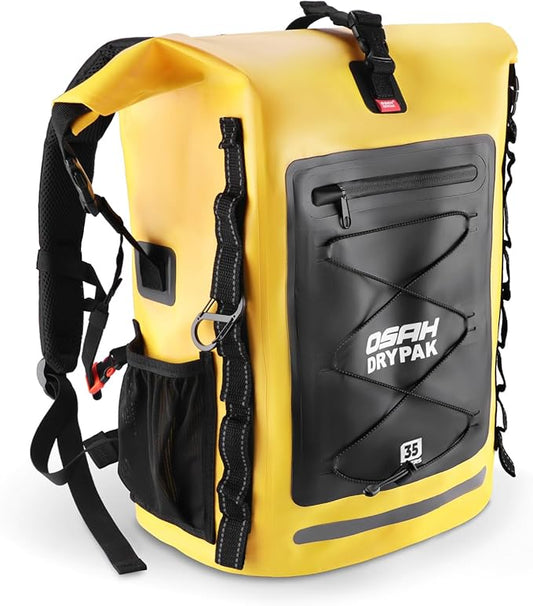 Waterproof Backpack Dry Bag 35L/55L – Heavy Duty Roll-Top Hiking Backpack Sack Keeps Gear Dry for Travel, Kayaking, Boating, Camping, Rafting and Fishing