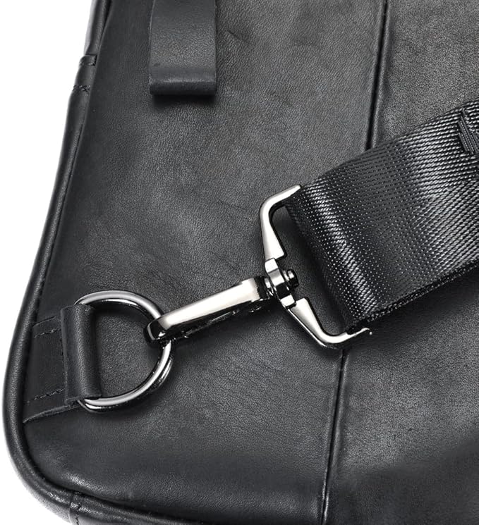 KPYWZER Vintage Leather Sling Bag Backpack for Men Crossbody Shoulder Chest Day Pack Backpacks Black