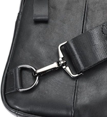 KPYWZER Vintage Leather Sling Bag Backpack for Men Crossbody Shoulder Chest Day Pack Backpacks Black
