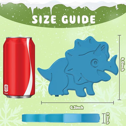 HiYZ Dinosaur Ice Packs for Lunch Boxes - Reusable Kids Ice Packs - Quick Freeze, Space Saving, Long-Lasting Cooler for Lunch Box, Thin Ice Packs Ideal for Travel, Picnics, and School
