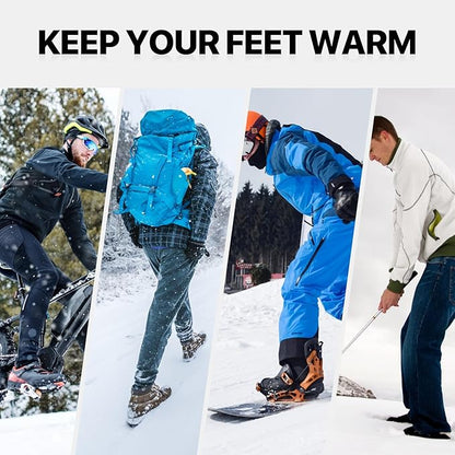 SNOW DEER Heated Socks for Men Women, 7.4V Rechargeable Battery Electric Socks, Heated Ski Socks for Hunting Fishing Camping Hiking Skiing Foot Warmer