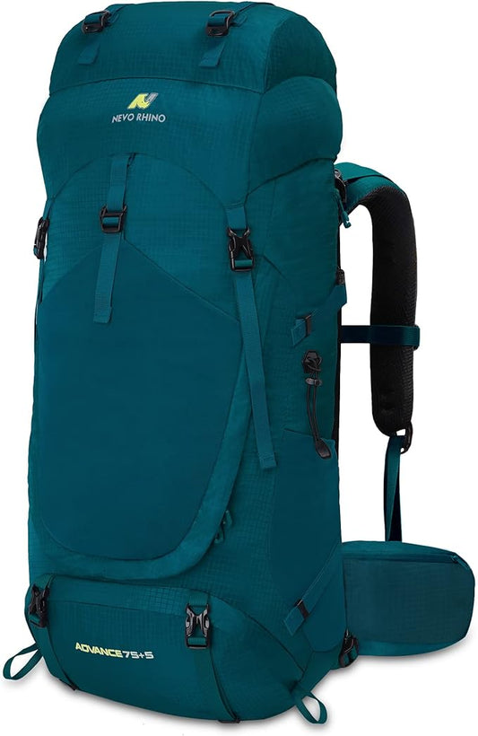 N NEVO RHINO Internal Frame Hiking Backpack 50/60/65/70/80L, Mountain Climbing Camping Backpack Daypack Waterproof Rain Cover