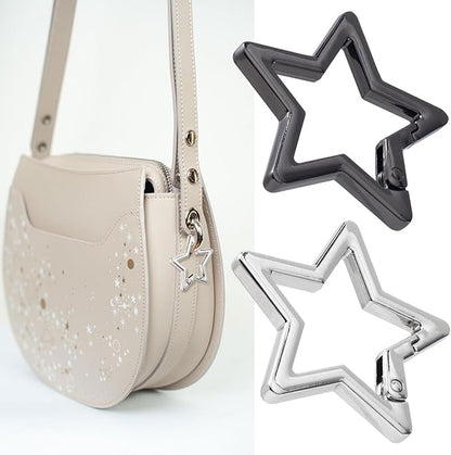 Star Carabiner, Zinc Alloy Heavy Duty Star Shaped Keychain Clip, Carabiner Clip for Camping, Hiking, Fishing