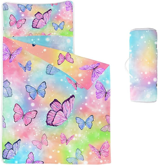 Space Nap Mat - Space Ship Galaxy Sleeping Bag with Removable Pillow - Daycare and Sleepovers Preschool Kindergarten Bedding Set for Kids Toddler Boys Girls