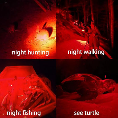 Red Light Flashlight, Single Mode Mini LED Flashlight for Astronomy, Aviation, Outdoor Activities, Night Observation