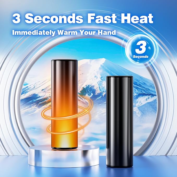 Hand Warmers Rechargeable, 1 Pack 8000mAh, Electric Portable Pocket Hand Warmer, 2 in 1 Hand Warmers and USB C Power Bank, Great Winter Warm Gifts for Ourdoor, Camping, Hunting, Girls