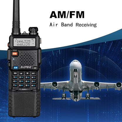 BAOFENG UV-5RX (Upgraded of UV-5R) Multi-Band Ham Radio, 136-174/400-520Mhz Receiving, Two Way Radio with 805s Antenna ＆ 771 Antenna (2 Pack)