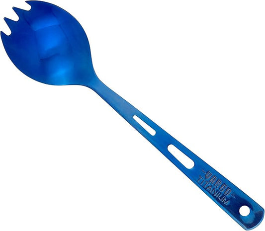 Vargo Titanium Spork - Lightweight and Durable Camping and Backpacking Utensil (Lavender)
