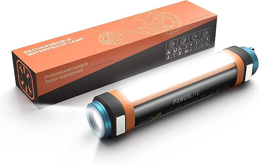 Rechargeable Flashlight IP68 Waterproof Magnetic Flashlight with Portable Charger and Glass Breaker 9 inch Multi Function Car Flashlight for Emergency, Hiking, Camping, Travel