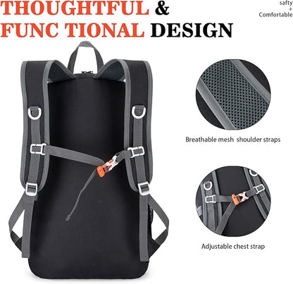 Hiking Backpack,Large 35L Travel Backpacks for Men Women,Water Resistant Ultra Lightweight Foldable Packable Camping Daypack for Outdoor Sports