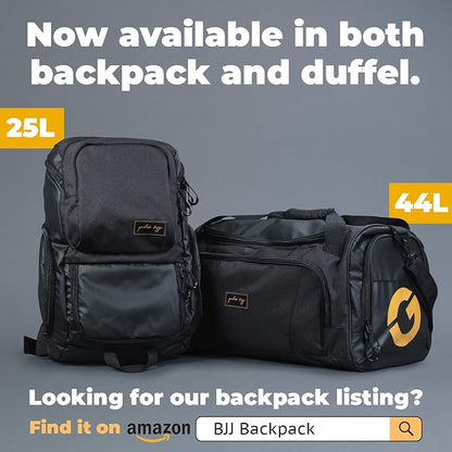 Gold BJJ Jiu Jitsu Duffle Bag - Waterproof Pocket for Sweaty Gi, Rashguard, or Shoes - The Perfect Duffel Bag for Martial Arts Gear, Boxing, MMA, and More
