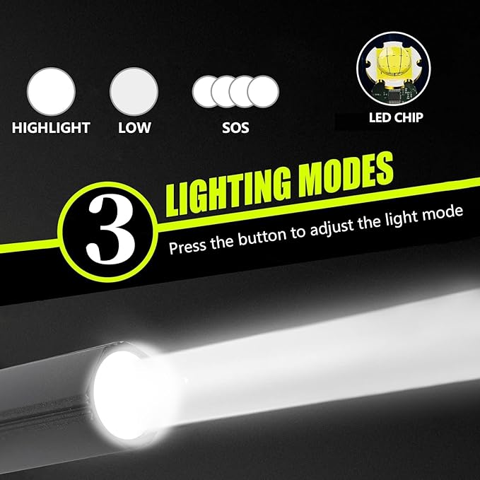 9 Pack LED Mini Flashlights, USB Rechargeable, High Lumens, 3Modes, Portable & Pocket Size, Camping Flashlight Set-PerfectChristmas Gifts