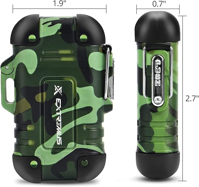 Extremus Blaze 360 Lighters, Rechargeable Electric Lighters, Dual Arc Lighter, Plasma Lighters, Waterproof & Windproof Lighter, USB Flameless Lighter for Camping, Hiking, Outdoor Adventures