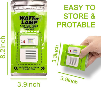 Emergency Light Salt Water Lamp, No Battery Required Portable Lantern for Hiking,Camping Essentials Survival Gear Outdoor Lamp for Power Outages Outdoor Activities Night Fishing Camping