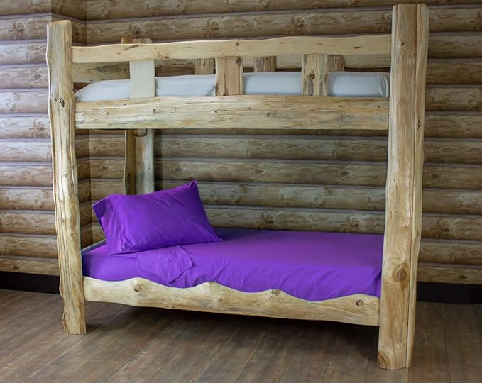Everything Summer Camp Cabin Comfort - Cot Sheet for Camping and RV Cots - Fits All Cot Size Beds Comfortably -72 x 28 Inches - Super Soft (3 Piece Cot (Fitted, Flat, Pillowcase), Purple)