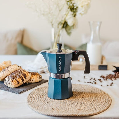 GROSCHE Milano Moka Pot | Stovetop Espresso Percolator & Coffee Maker – Portable, Ideal for Home and Camping