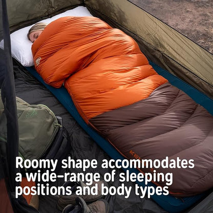 Kelty Supernova Down Sleeping Bag, Compact + Lightweight, Roomy Shape for All Body Types and Sleep Positions, Recycled Shell Fabrics