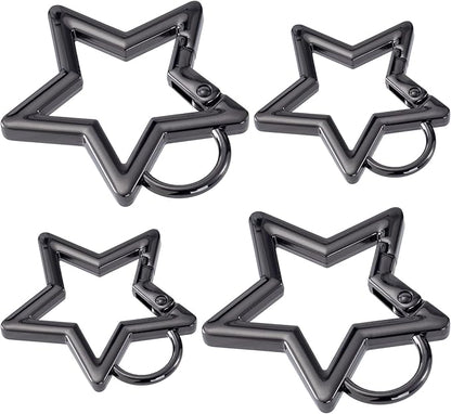 Star Carabiner, Zinc Alloy Heavy Duty Star Shaped Keychain Clip, Carabiner Clip for Camping, Hiking, Fishing