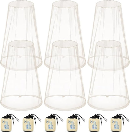 6 Pack Mosquito Head Net Bug Head Net Insects Mesh Head Net for Outdoor Face Neck Head Protecting