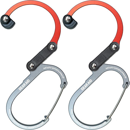 GEAR AID HEROCLIP 360° Swivel Carabiner Gear Clip and Hook (Medium) for Camping, Backpack, Suitcases and Garage Organization