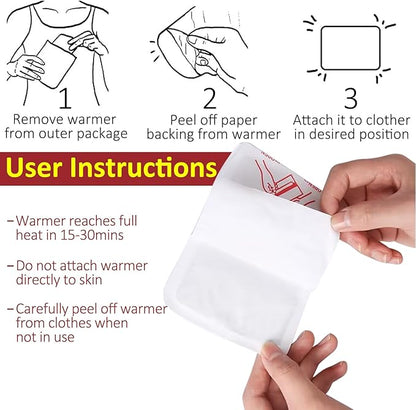 Hand Warmers - (Upgraded Large) Long Lasting Safe Natural odourless air Activated Hand Warmers - Up to 12 Hours of Heat - 20 Tablets for Cold Weather Such as Skiing, Winter Camping etc.