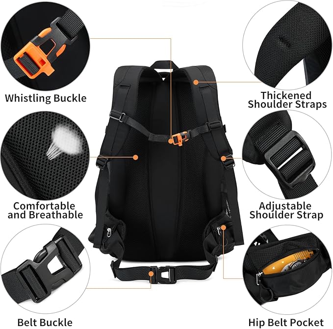 40L Hiking Backpack Waterproof Lightweight Daypack Travel Sports Camping Backpack for Men Women