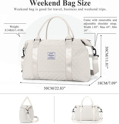 Travel Duffel Bag,Sports Tote Gym Bag,Shoulder Weekender Overnight Bag for Women
