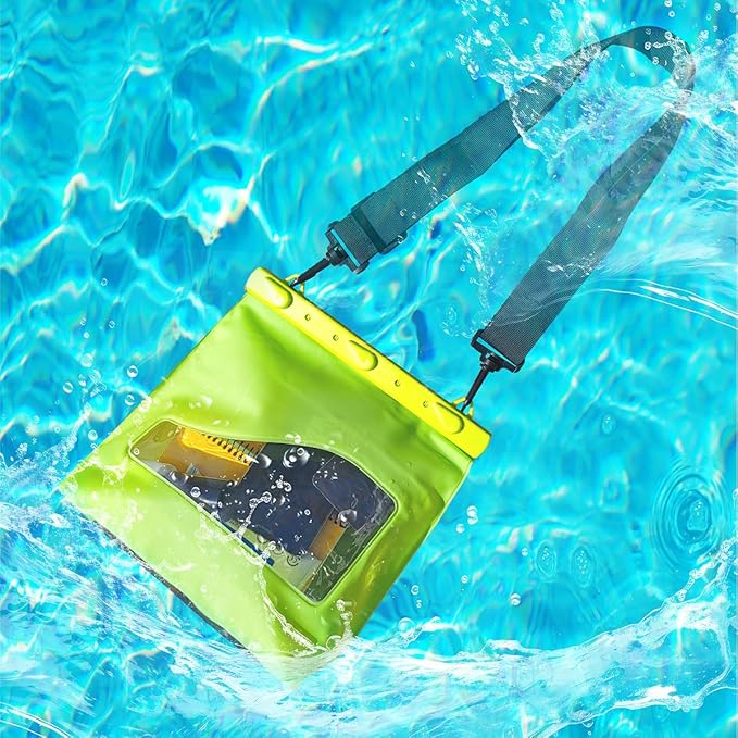 LAQ DESiGN STAYDRY Waterproof Bag, Dry Bag with Shoulder Strap for Swimming, Boating, Traveling, Snorkeling, Kayaking, Fishing, Diving, Hiking, Camping-Large (Green)